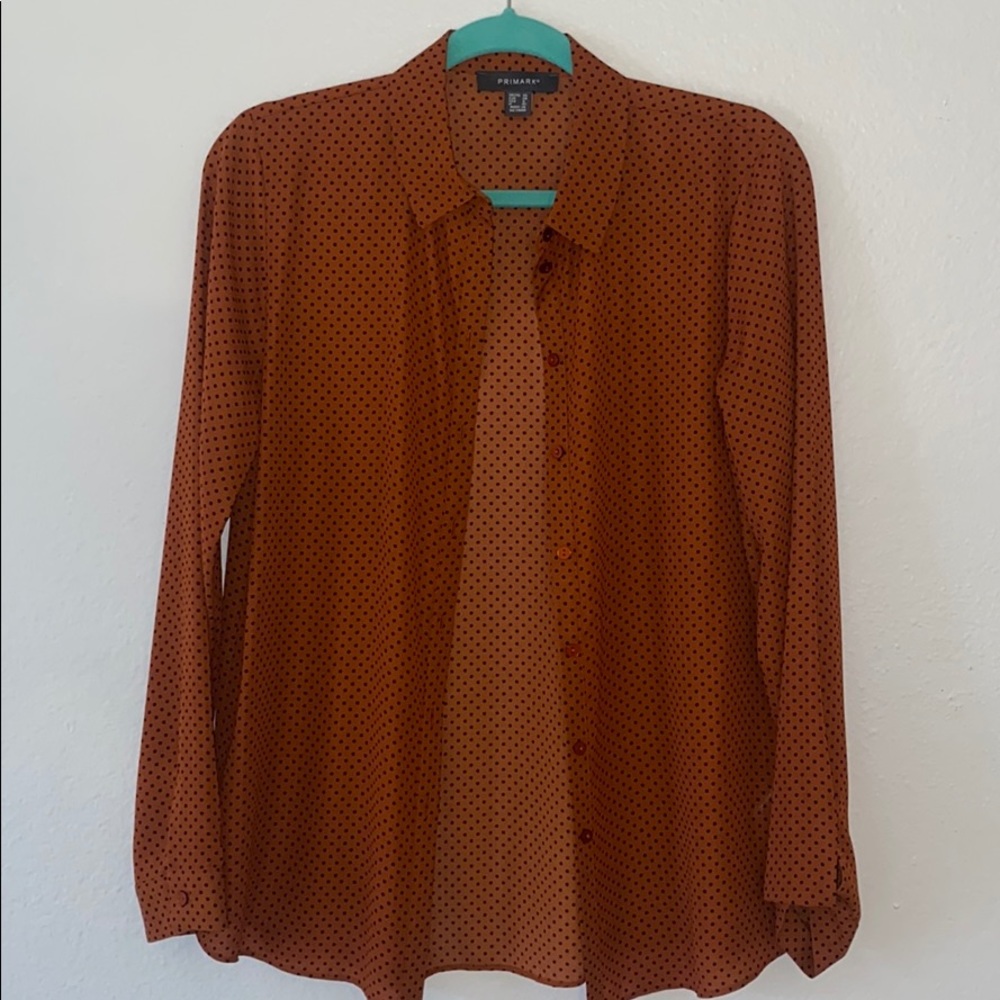 Polka dot button down